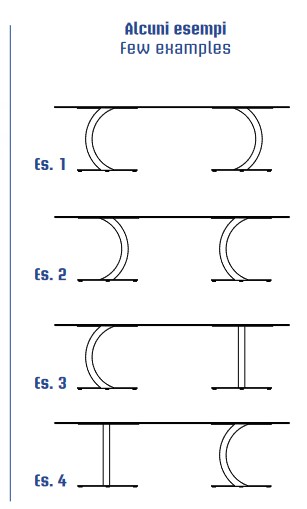 Flexion Varaschin Double Base table sizes