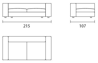 ZenitPlus215-canape-lineaire-Bontempi-dimensions