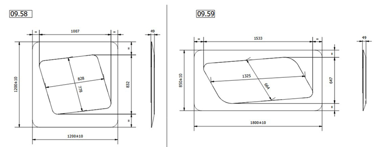 Specchio Focus Bontempi Casa misure
