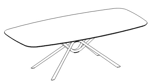 Tavolo Hunter Bontempi Casa a botte Fisso dimensioni
