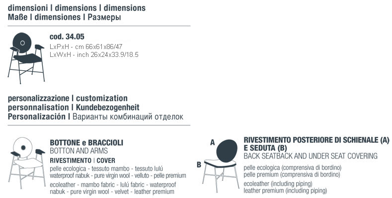 Penelope Chair Dimensions by Bontempi Casa