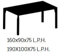 table-mirage-rectangulaire-fixe-bontempi-dimensions