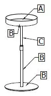 mesita-lift-bontempi-estructura