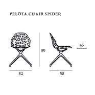 chaise Pelota Chair Spider Casprini dimensions