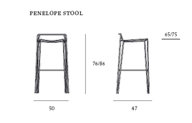 stool Penelope Weave Stool Casprini dimensions