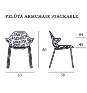 stuhl-Pelota-Armchair-Stackable-größe