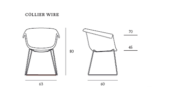 stuhl-Collier-Casprini-Wire-größe