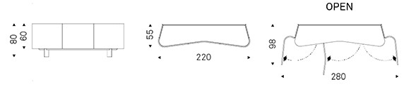 buffet-blues-cattelan-italia-dimensions