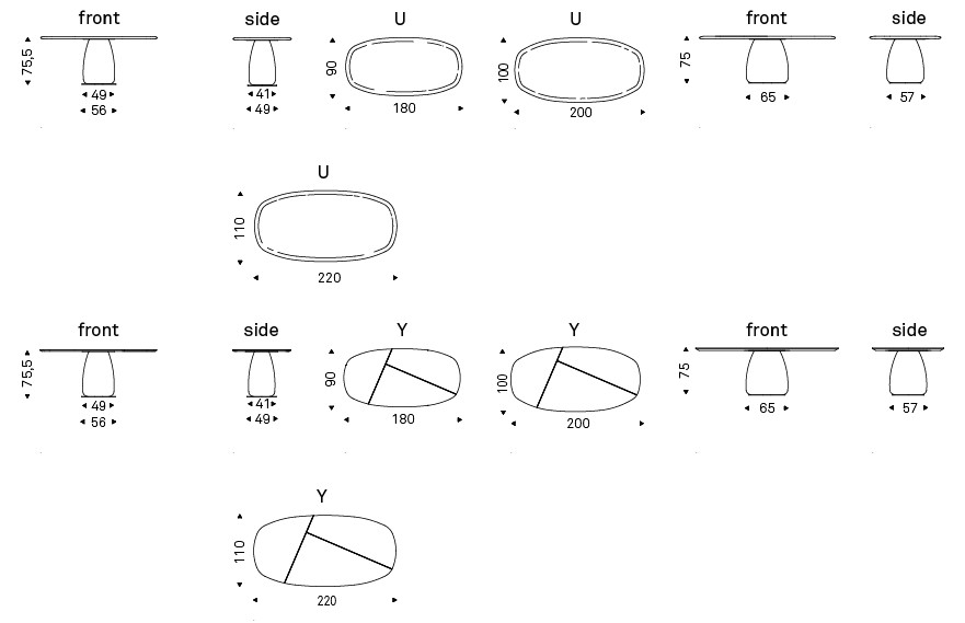 tavolo-Botero-argile-cattelan-dimensioni