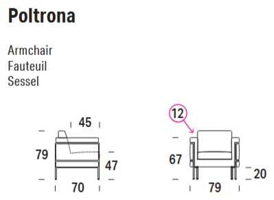 Poltrona-Icon-felis-dimensioni