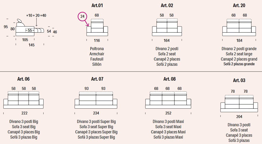 canapé-james-felis-dimensions