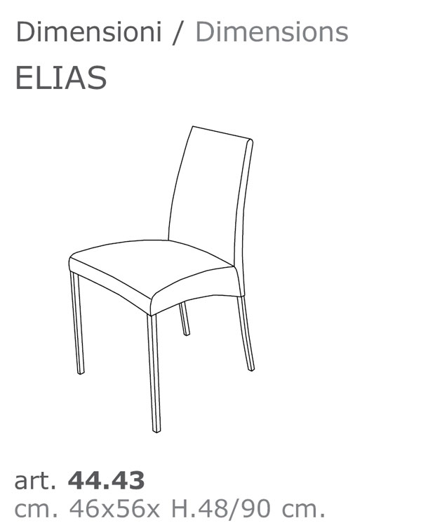 Elias Chair Ingenia Casa Bontempi sizes