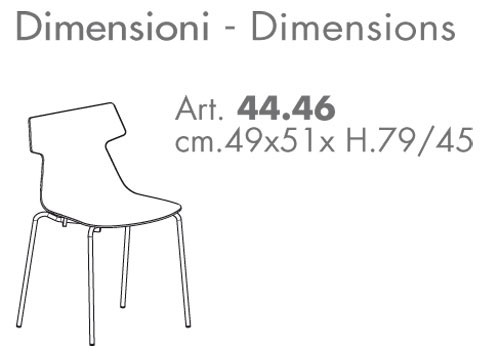 Giulia Chair Ingenia Casa Bontempi sizes