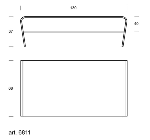 Petite table Amaranto Tonin Casa dimensions