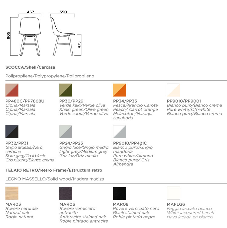 Pure Loop Binuance Retro Chair Infiniti Design dimensions and colours