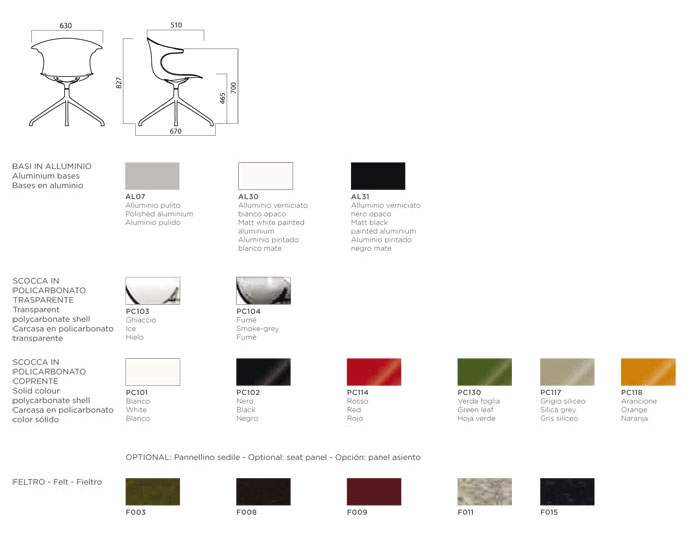 Loop 4 Star Aluminium Base Stuhl Infiniti Design Größen und Farben