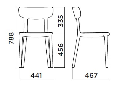 Canova Wood Infiniti Design Chair dimensions