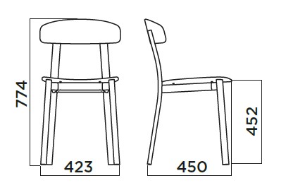 Feluca Pop Infiniti Design Chair sizes