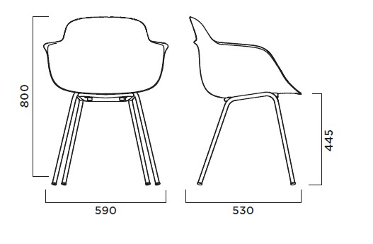 Sicla Infiniti Design upholstered chair sizes