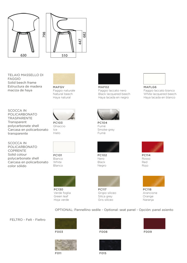 Loop Wooden Legs Stuhl Infiniti Design Größen und Farben
