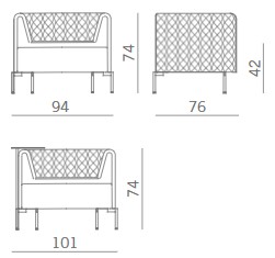 klint-kastel-qulted-armchair-dimensions