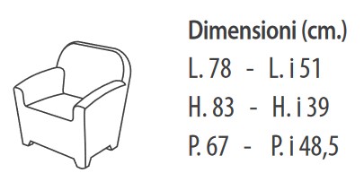 armchair-Panama-lightable-Modum-dimensions