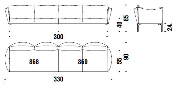 sofa-GentryExtraLight-Moroso-größe