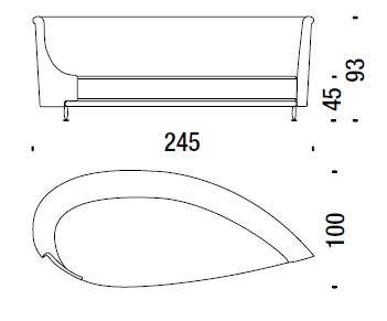 sofa-NewTone-moroso-dimensions