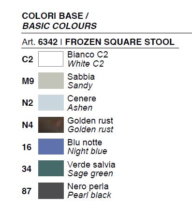Frozen Square Stool Hocker Plust Farben