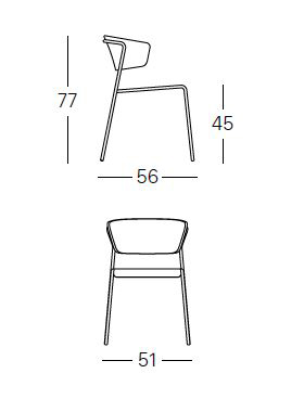 Measurements of the Lisa Wood Wooden Chair
