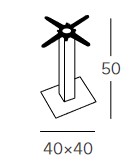 Dimensions of Tiffany Scab H.50 Bar Table