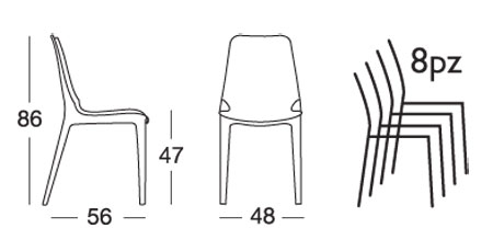 sedia-ginevra-scab-dimensioni