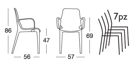 sedia-Ginevra-con-braccioli-Scab-dimensioni