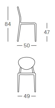 Dimensions de la chaise Gio Scab
