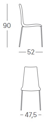 Dimensions of the Mannequin Pop Bar Stool
