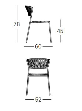 Dimensions de la chaise Lisa Club