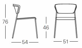 sedia-lisa-tecnopolimero-go-green-scab-dimensioni