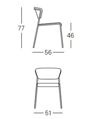 Dimensions of the Lisa Waterproof Scab Chair