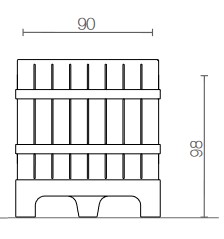 Vase-Versailles-Serralunga-größe