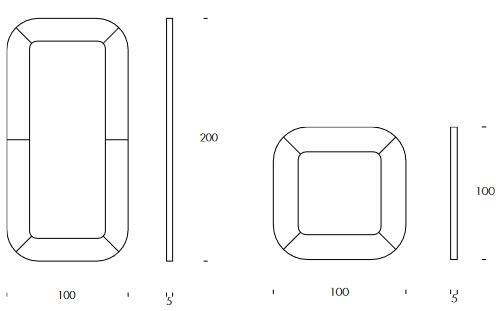 Specchio Macrabè Tonin Casa dimensioni