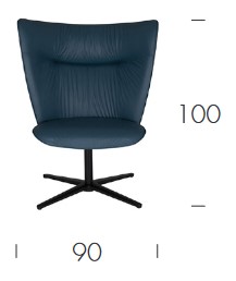 Dimensions du fauteuil lounge Tender Tonin Casa