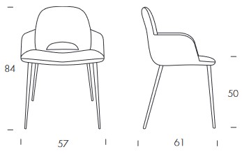 Dimensions du fauteuil Beetle Tonin Casa