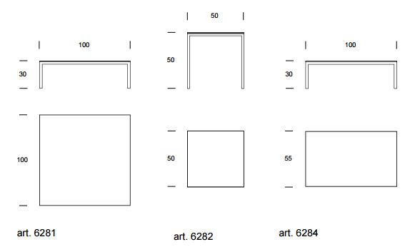 Petite table Central Tonin Casa dimensions