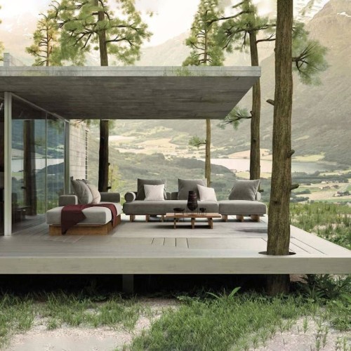 Divano Arketipo Santos angolare con chaise longue - Arredare Moderno