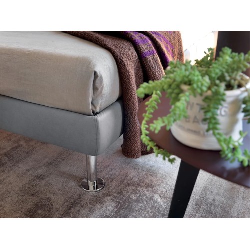 Letto singolo Ergogreen Carlotta in pelle - Arredare Moderno