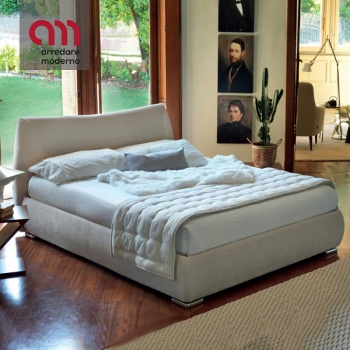 Letto matrimoniale Ergogreen Corinne in pelle - Arredare Moderno