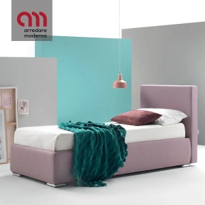 Letto singolo Ergogreen Gaia in pelle - Arredare Moderno