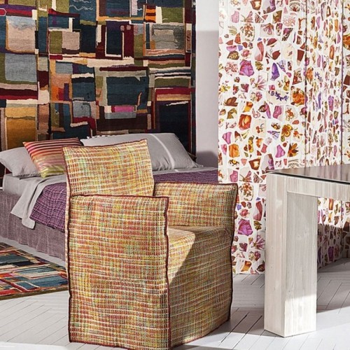 Sedia con braccioli Gervasoni Ghost 25 rivestita - Arredare Moderno