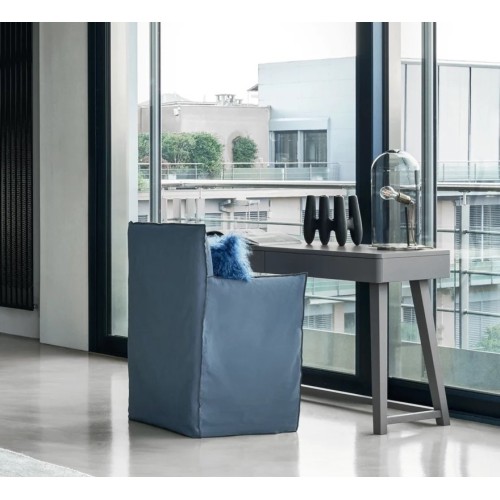 Sedia con braccioli Gervasoni Ghost 25 rivestita - Arredare Moderno