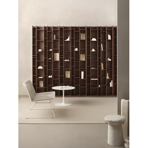 Libreria Random Wood MDF Italia - Arredare Moderno